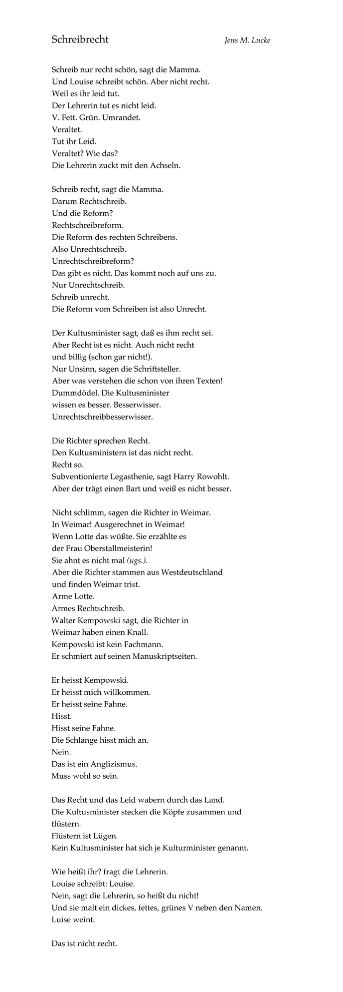 schreibrecht